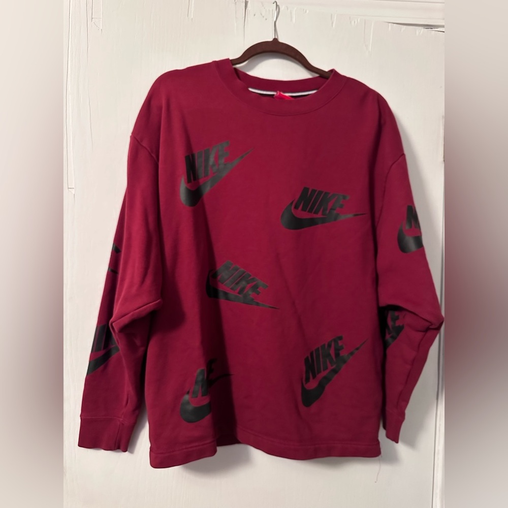 Nike Dolman Sleeve Crew Neck Sweater/sweatshirt Size Large (rare color/print)